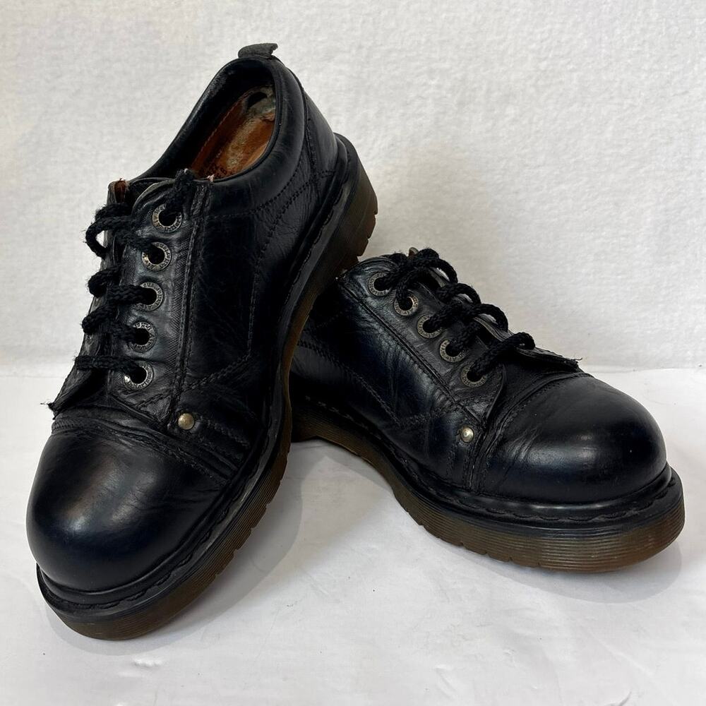 Vintage Dr. Martens Black Leather 8322 Made in England Oxfords Sz M6/W8